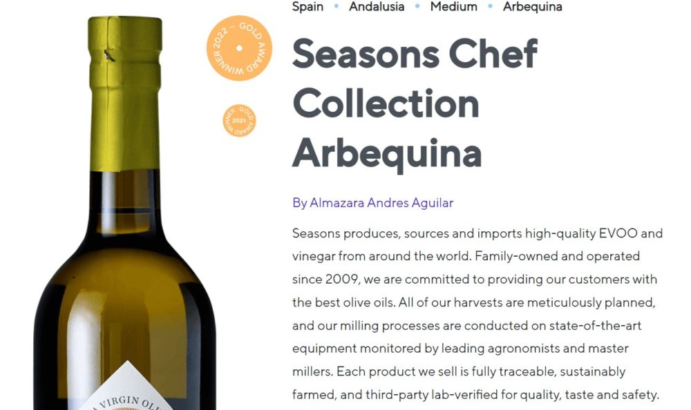 aceite de oliva aove evoo arbequina collection